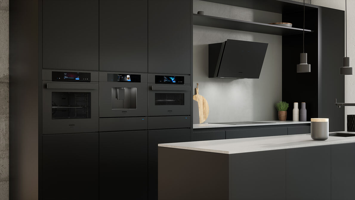Mehr matt: Mit einer wachsenden Auswahl an Einbaugeräten stattet Siemens Hausgeräte Küchen nun durchgängig in samtig-eleganter Trendoptik aus.