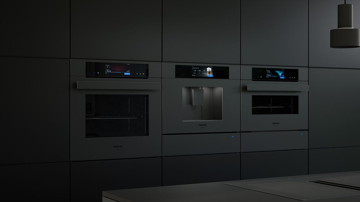 Mehr matt: Mit einer wachsenden Auswahl an Einbaugeräten stattet Siemens Hausgeräte Küchen nun durchgängig in samtig-eleganter Trendoptik aus.