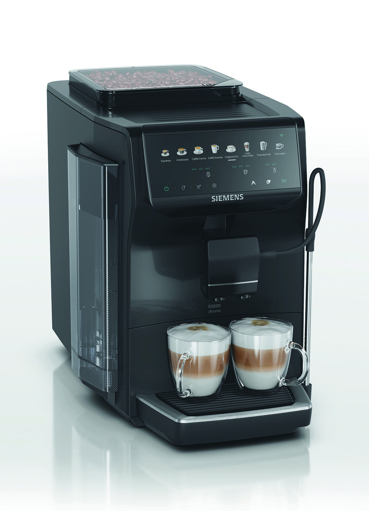 Mit einem Touch zur Kaffeepause: Der neue Siemens Kaffeevollautomat EQ500 iAroma macht Genuss auf Abruf verfügbar